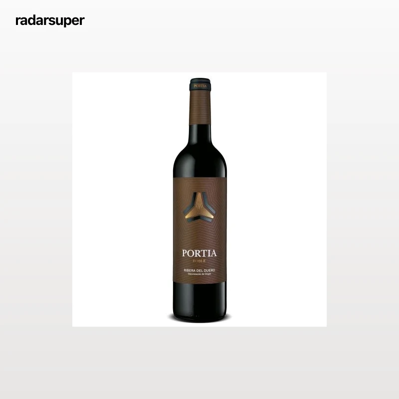 Vino tinto roble tempranillo Portia D.O. Ribera del Duero 75 cl.