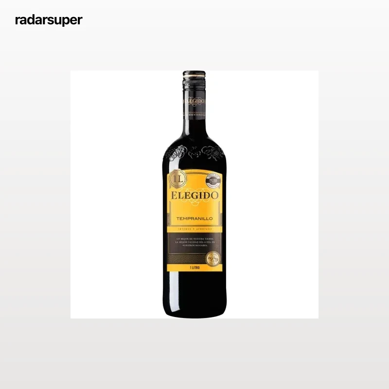Vino tinto tempranillo Elegido 1 l.
