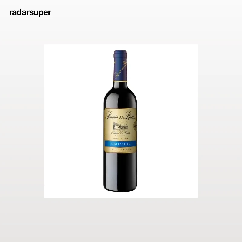 Vino tinto tempranillo Señorío de los Llanos D.O. Valdepeñas 75 cl.