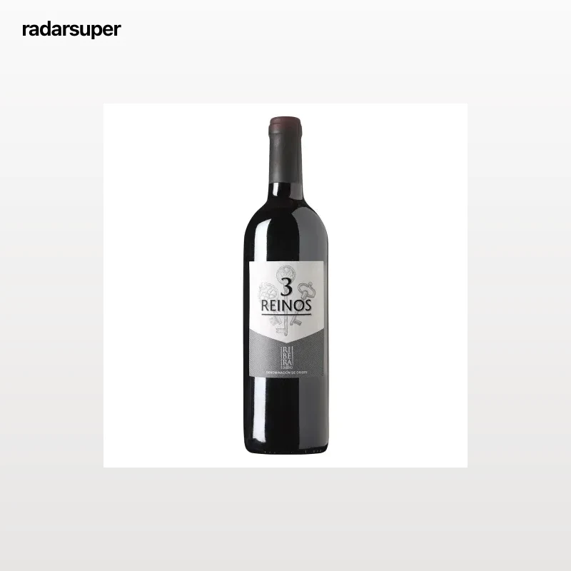 Vino tinto tempranillo Tres Reinos D.O. Ribera del Duero 75 cl.