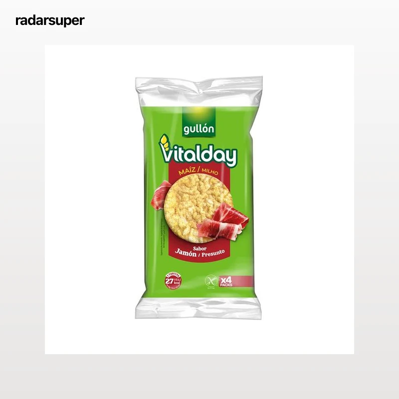 VITALDAY Tortitas de maíz con jamón 103 g.