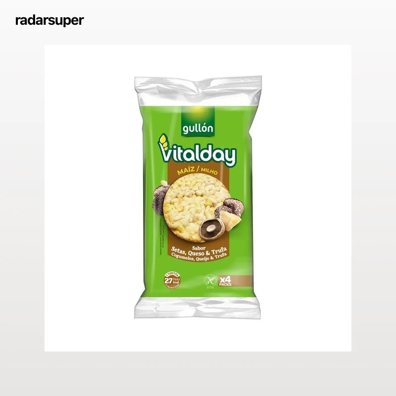 VITALDAY Tortitas de maíz de setas, trufa y queso 103 g.