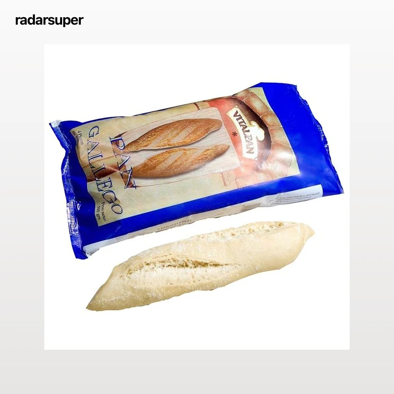 VITALPAN Barra de pan gallego con masa pre-cocida y congelada 4 x 125 g (aproximadamente).