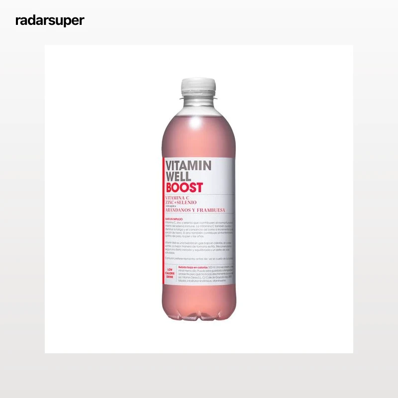 VITAMIN WELL Bebida refrescante de arándanos y frambuesa con vitaminas 50 cl