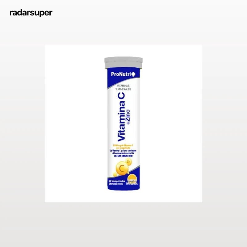 Vitamina C con zinc sabor naranja Pronutri 20 ud.