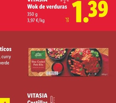 VITASIA Costillas de cerdo con salsa sriracha