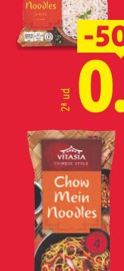 VITASIA Fideos wok precocinados 2 variedades: clásicos o curry