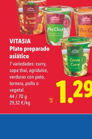 VITASIA Plato preparado asiático