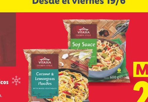 VITASIA Platos preparados asiaticos - fritos de soja o fritos con coco y hierba limón