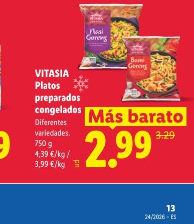 VITASIA Platos preparados congelados