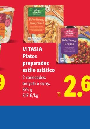 VITASIA Platos preparados estilo asiático