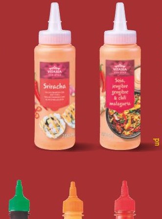 VITASIA Salsa cremosa sriracha o soja, jengibre y chili