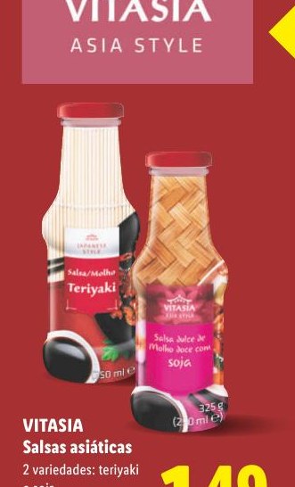 VITASIA Salsas asiáticas teriyaki o soja