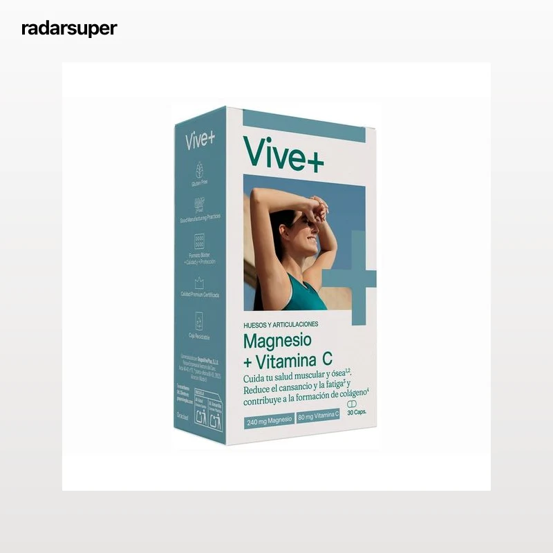 VIVE+ Magnesio + vitamina C 30 cápsulas