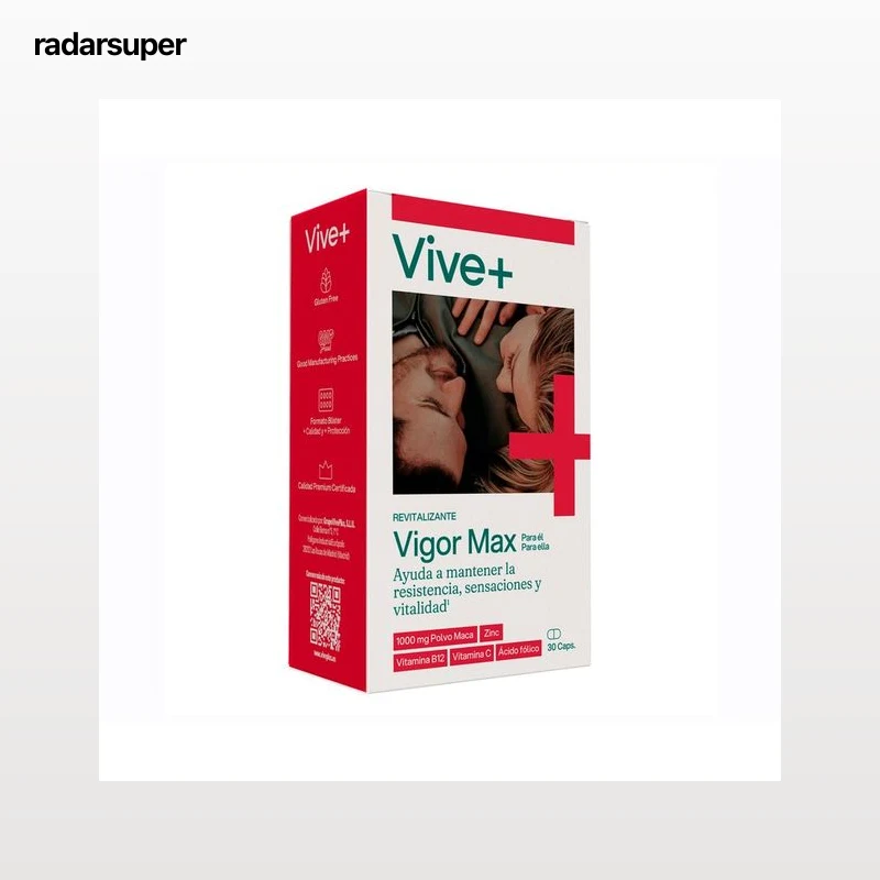 VIVE+ SALUD Y VIDA Complemento alimenticio VIVE PLUS VIGORX2PLUS 30 cápsulas.