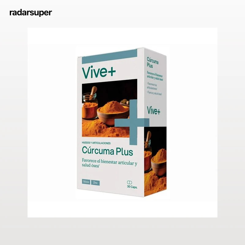 VIVE+ SALUD Y VIDA Cúrcuma con silicio VIVE + SALUD Y BELLEZA 30 cps.