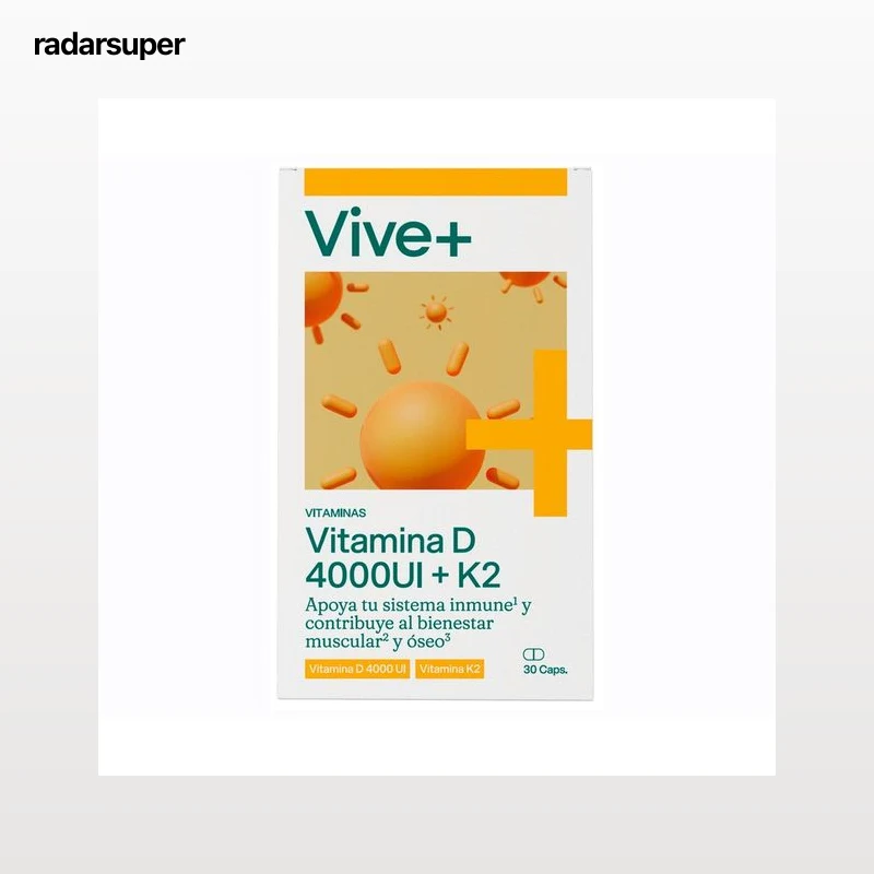 VIVE+ SALUD Y VIDA Vitamina D+K2 vive plus 30  cápsulas