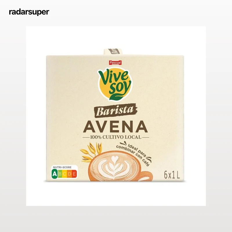 VIVESOY Bebida avena barista sin azúcar añadido  caja 6x1 l.