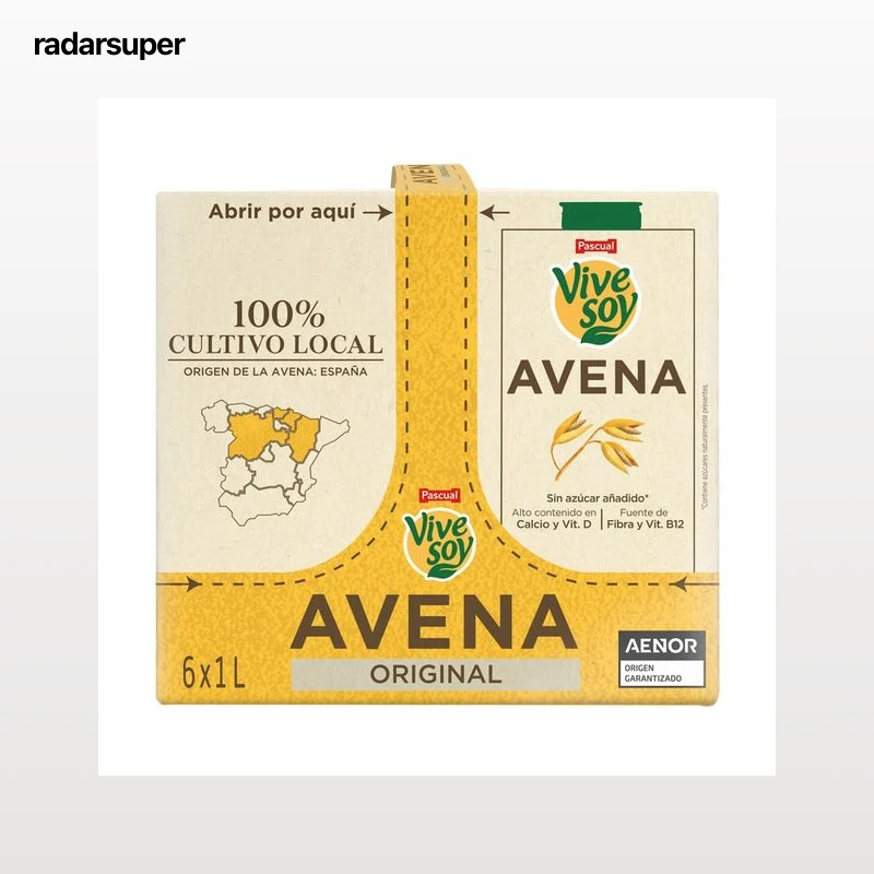 VIVESOY de Pascual Bebida vegetal de avena 6 x 1 l.