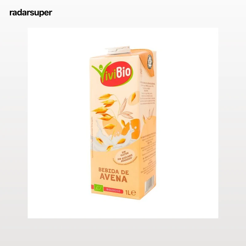 VIVIBIO Bebida vegetal de avena ecológica, sin azúcares añadidos 1 l.