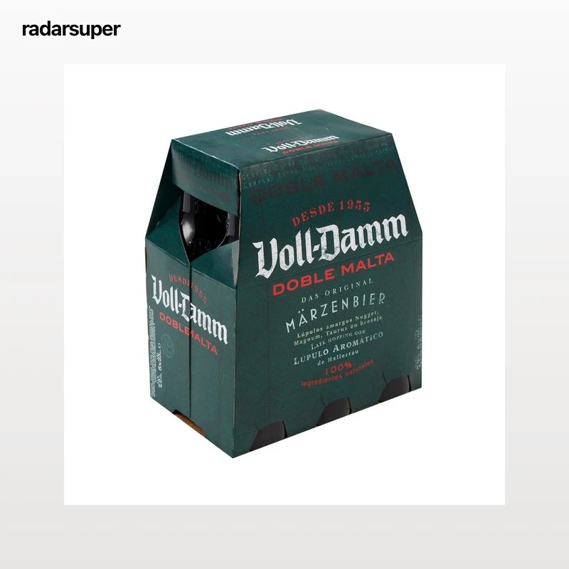VOLL-DAMM Cerveza doble malta pack 6 x 25 cl.