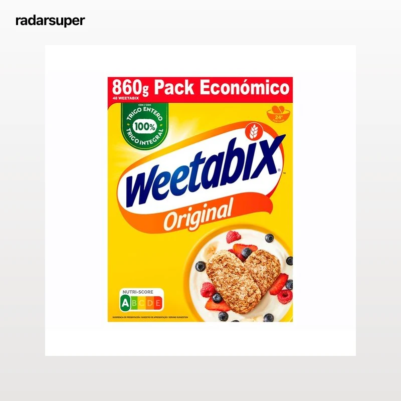 WEETABIX Cereales de trigo bajos en calorías 860 g.