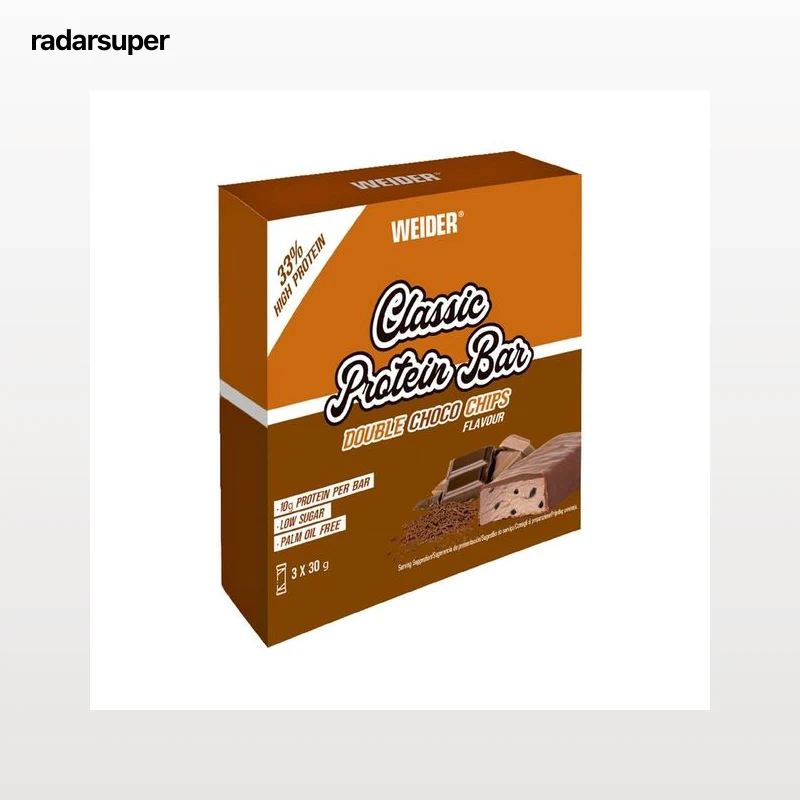 WEIDER Barrita proteica de doble chocolate 3 uds. 90 g.