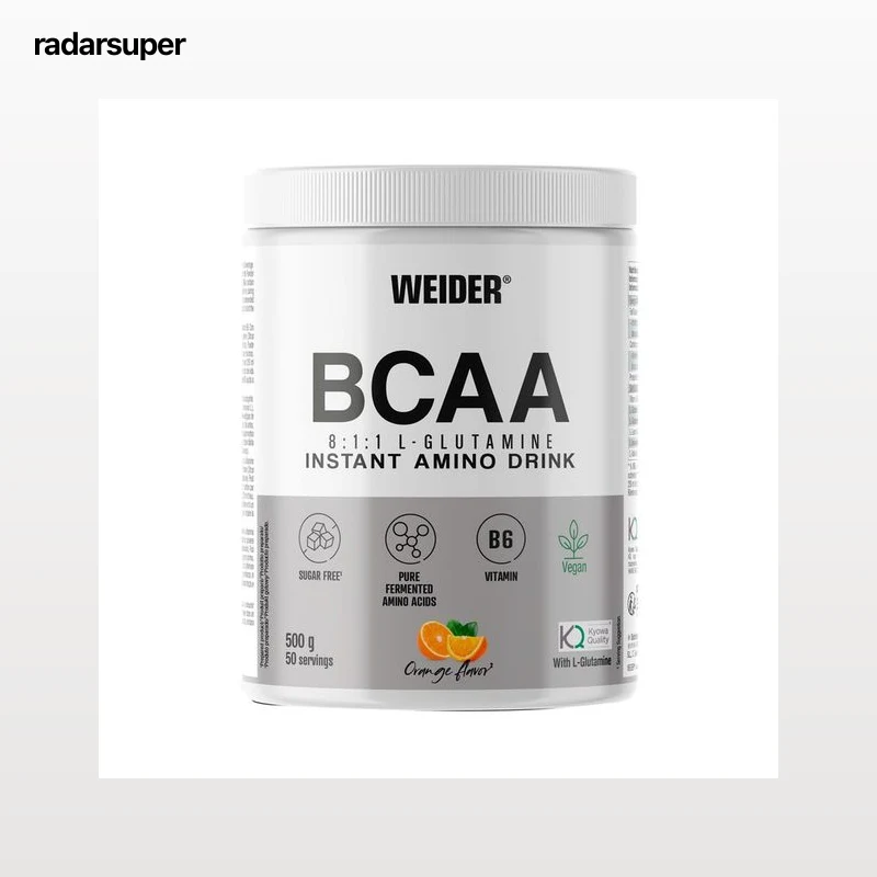 WEIDER Complemento alimenticio BCAA 8:1:1 + glutamina, sabor naranja 500 g.