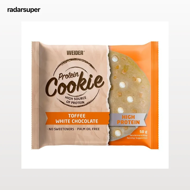 WEIDER Cookie proteica toffee chocolate blanco 50 g.