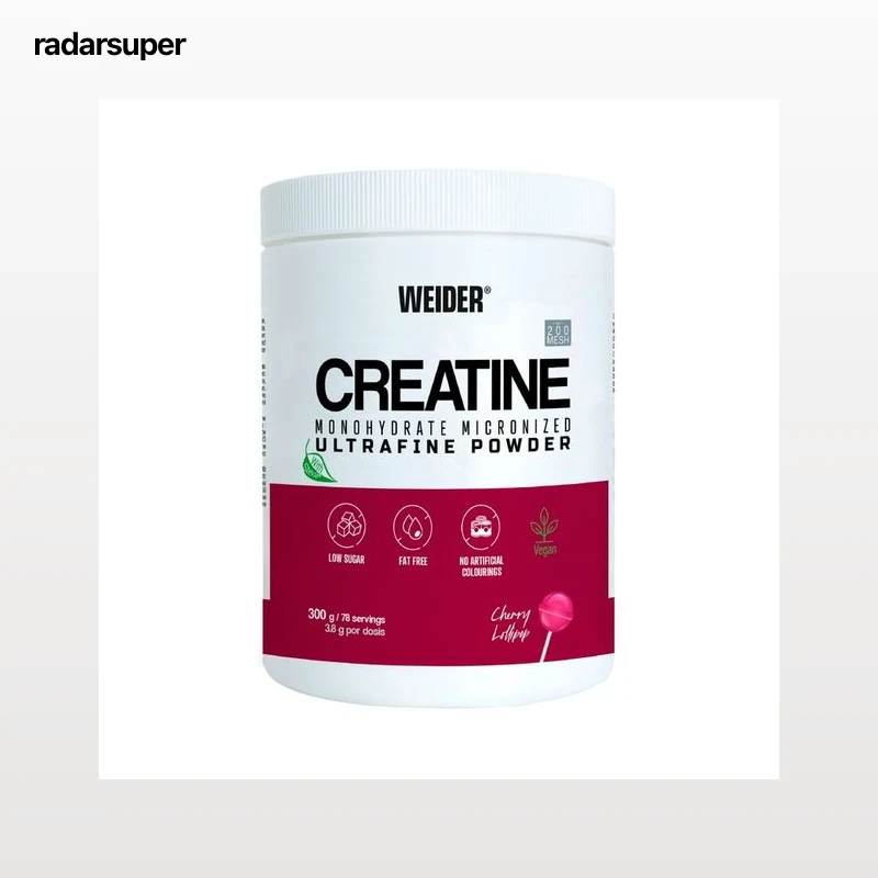 WEIDER Creatina sabor a piruleta de cereza 300 g.