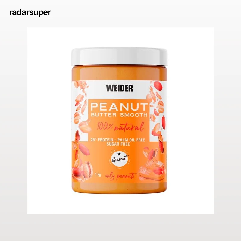 WEIDER Crema de cacahuete suave 26% proteína 1 kg.