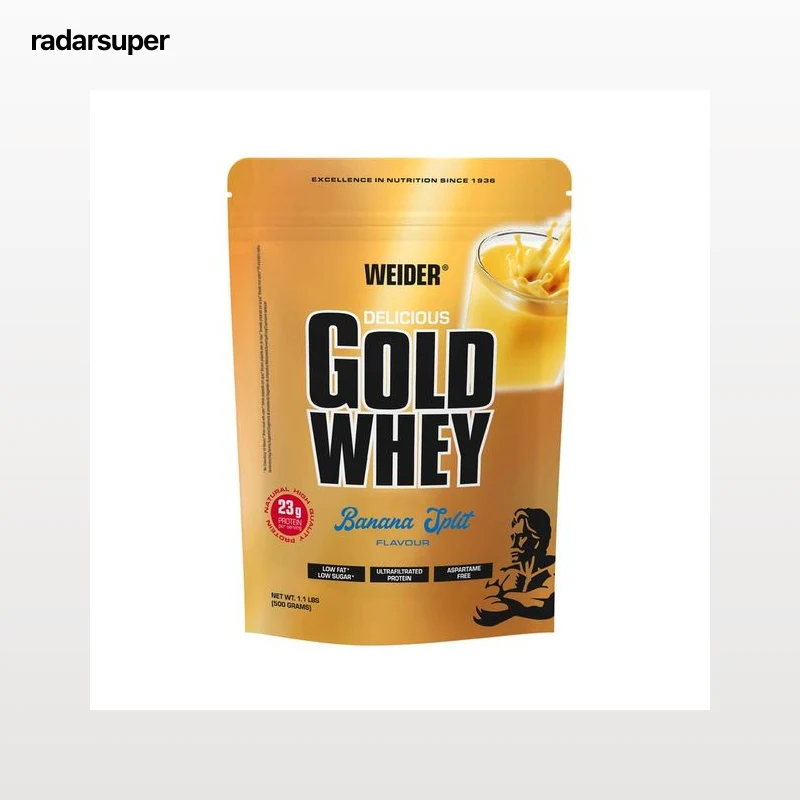 WEIDER Delicius gold whey, Proteínas sabor a banana split 500 g.