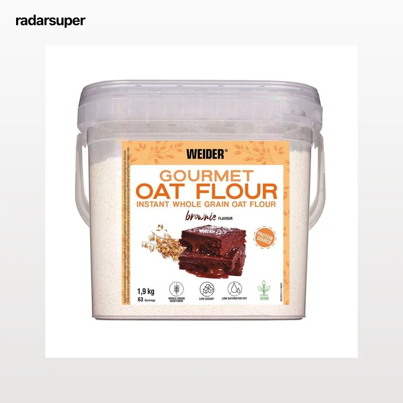 WEIDER Harina de avena sabor brownie 1,9 kg.