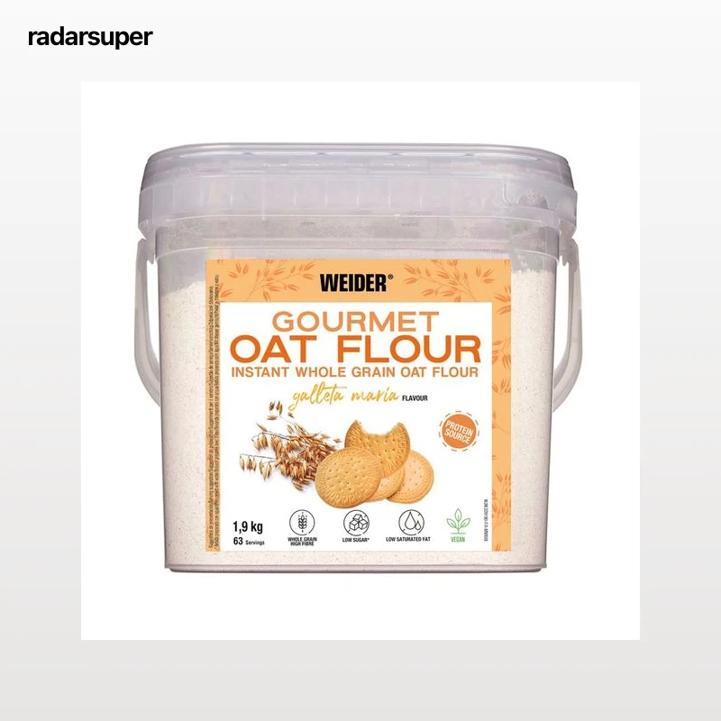 WEIDER Harina de avena, sabor Galleta María 1,9 kg.