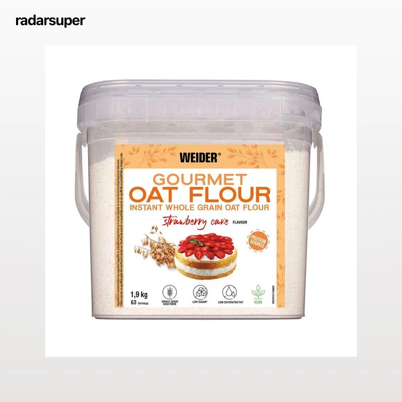 WEIDER Harina de avena sabor tarta de fresa 1,9 kg.