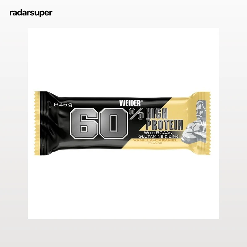WEIDER Protein Barritas con un 60% de proteína, con sabor a vainilla, 1 uds x 45 g.
