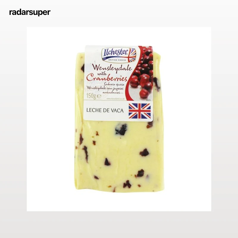 WENSLEYDALE Queso de vaca con arándanos WENSLEYDALE 150 g.