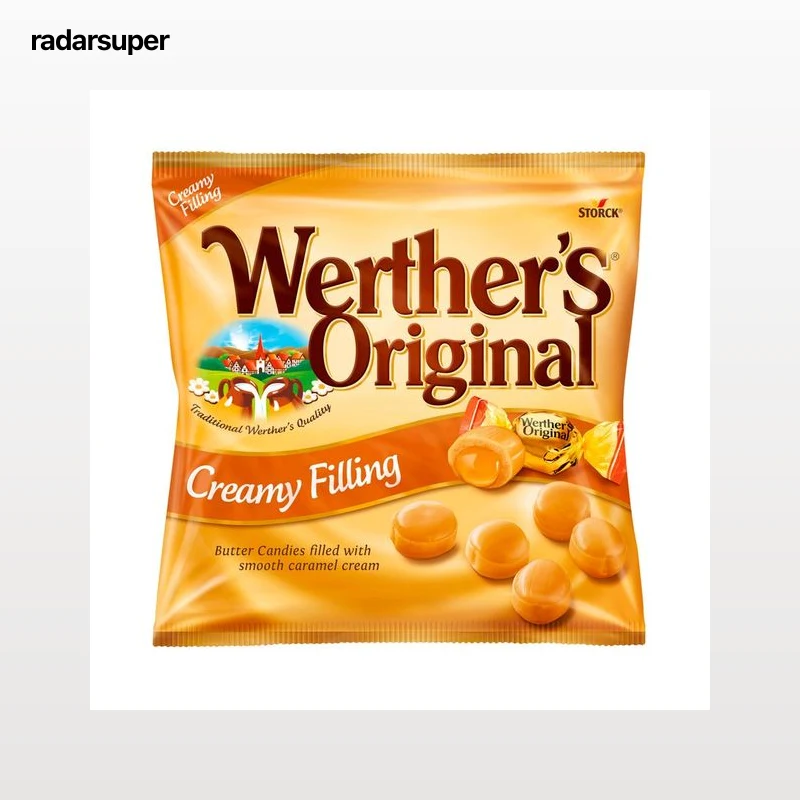 WERTHER"S ORIGINAL Caramelos crujientes rellenos de caramelos 135 g.