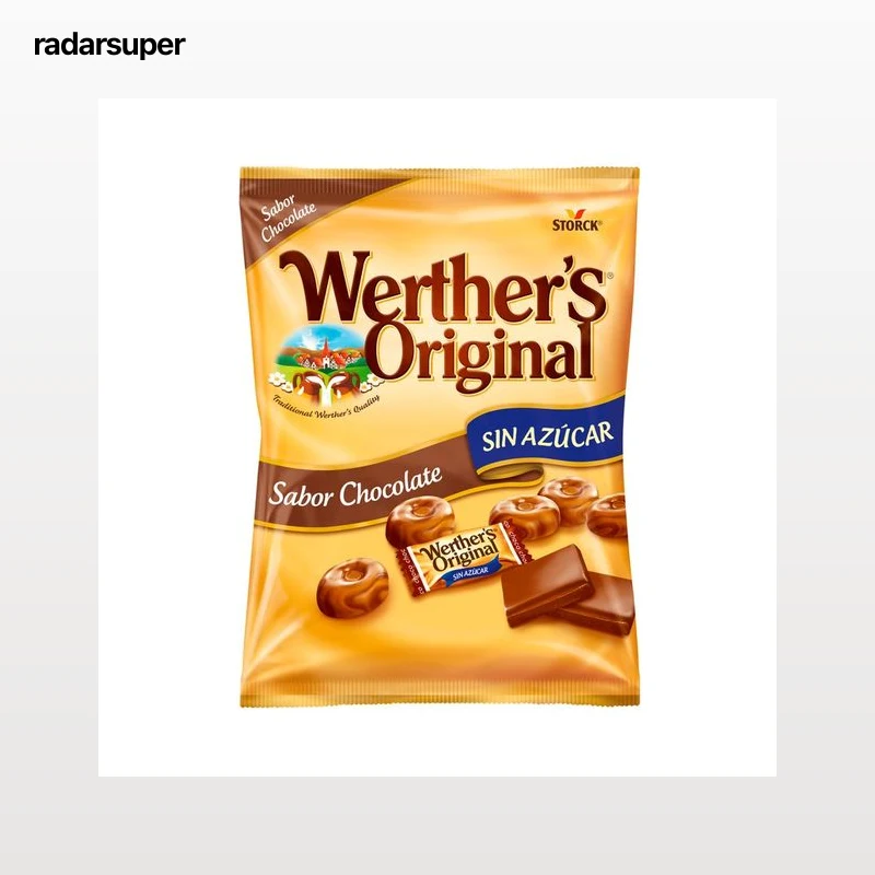 WERTHER"S ORIGINAL Caramelos sabor a chocolate sin azúcar 60 gr.