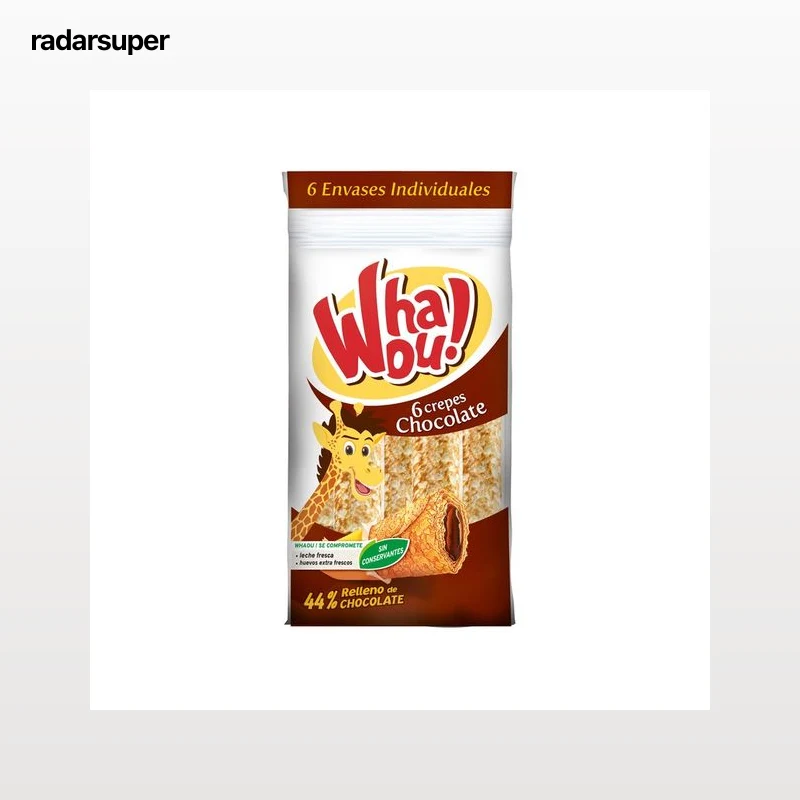 WHAOU!  Crepes Rellenos de Chocolate 6 uds. 192 gr,