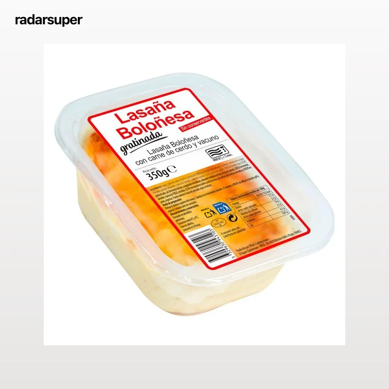 WHAT´S COOKING Lasaña boloñesa (cerdo - vacuno) gratinada 350 g.