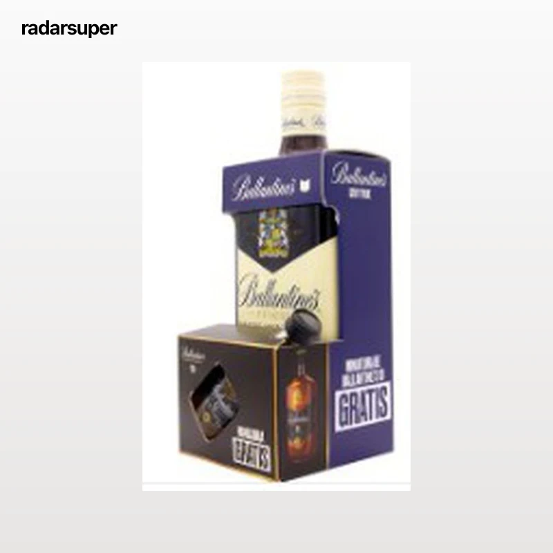 Whisky Ballantines con miniatura de Ballantines 10 años