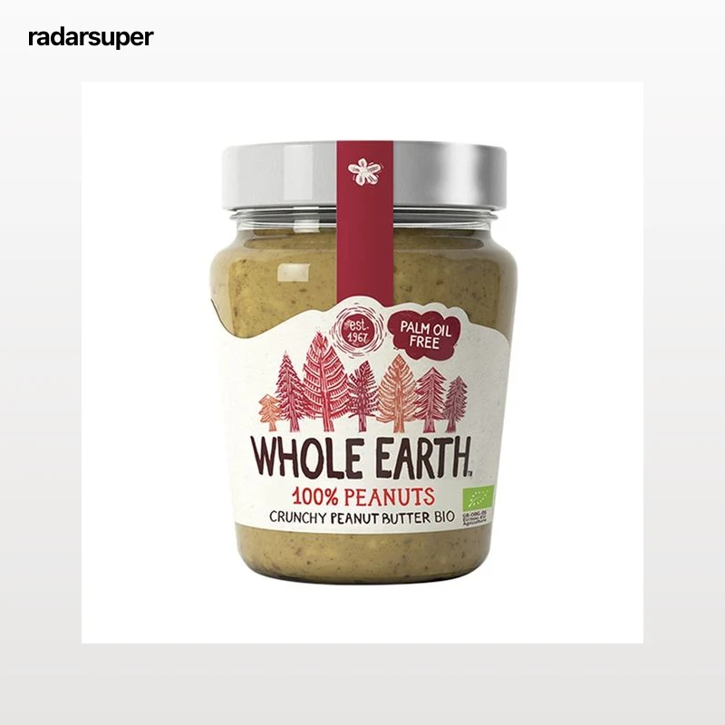 WHOLE EARTH Crema crujiente de cacahuete ecológicos 227 g.
