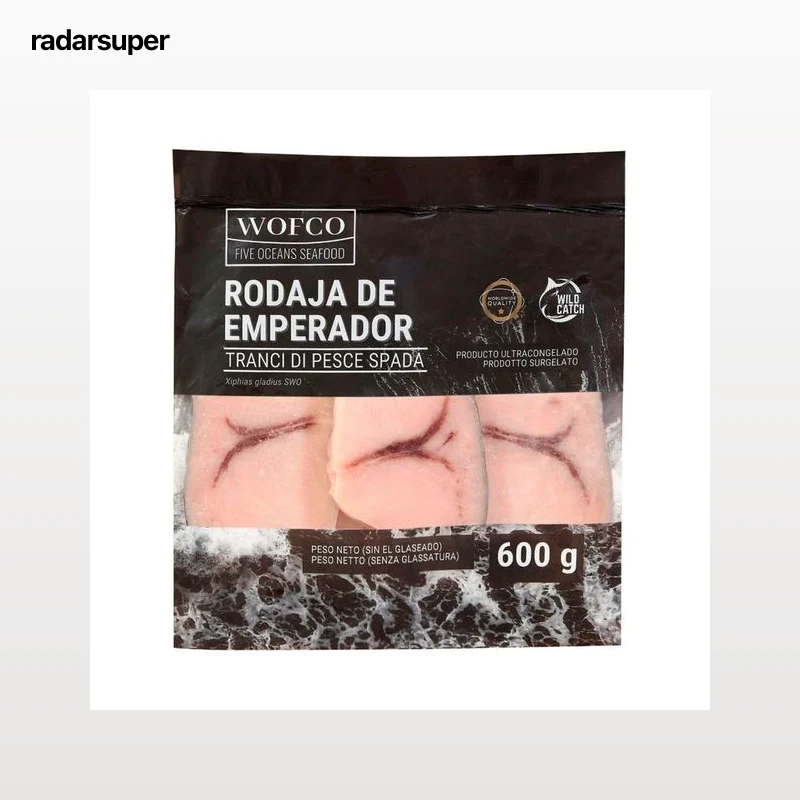 WOFCO Emperador (pez espada) congelado cortado en rodajas 600 g.