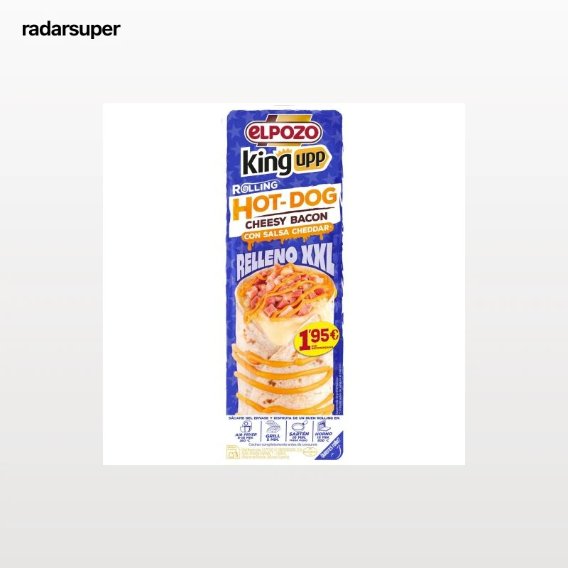 Wrap de pizza y cheesy bacon King upp El Pozo 160 g.