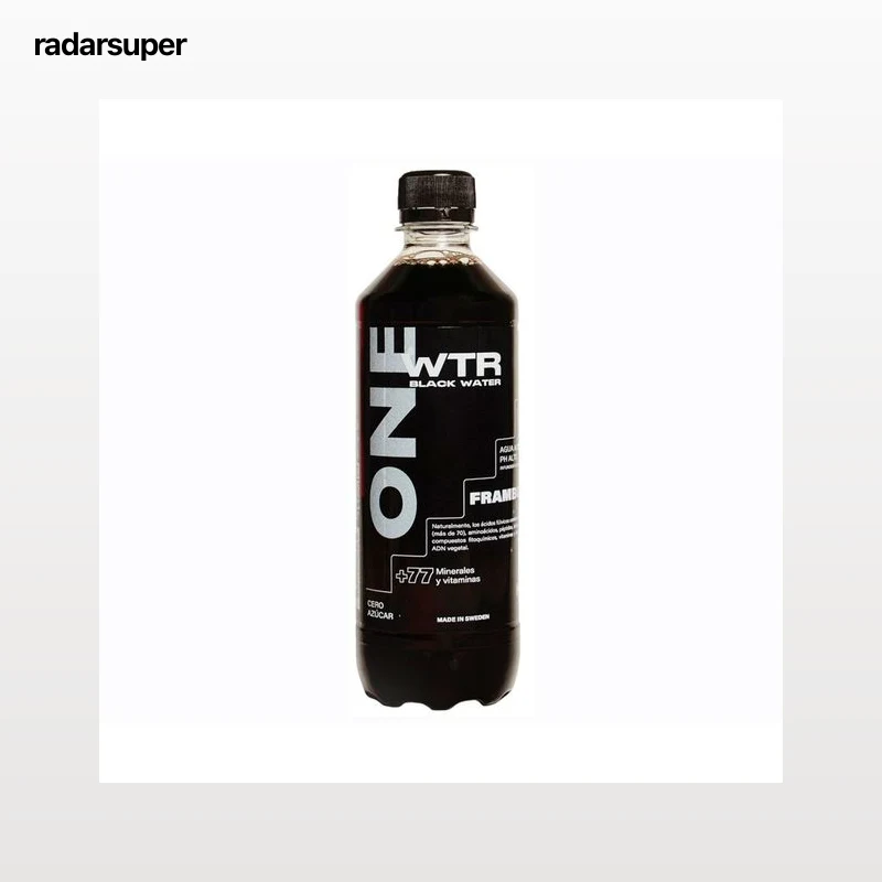 WTR ONE Bebida negra de frambuesa 500 ml.