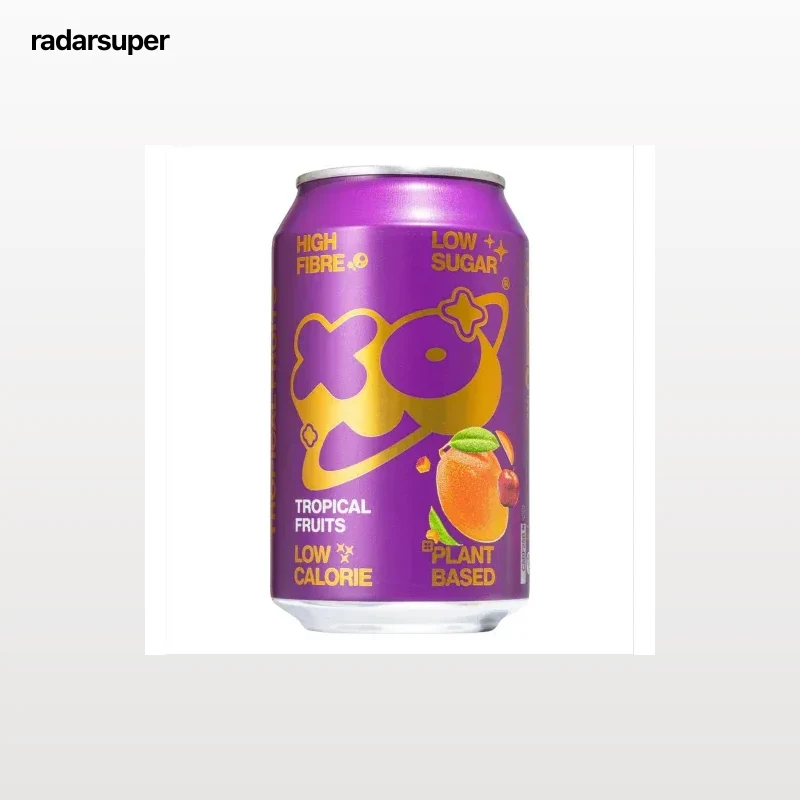 XO tropical fruits bajo en azúcar lata 33 cl.