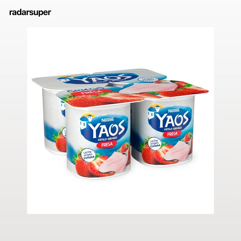YAOS Yogur estilo griego con fresas de Nestlé4 x 115 g.