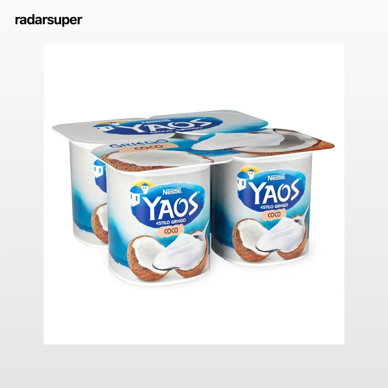 YAOS Yogur griego natural, con coco de Nestlé 4 x 110 g.