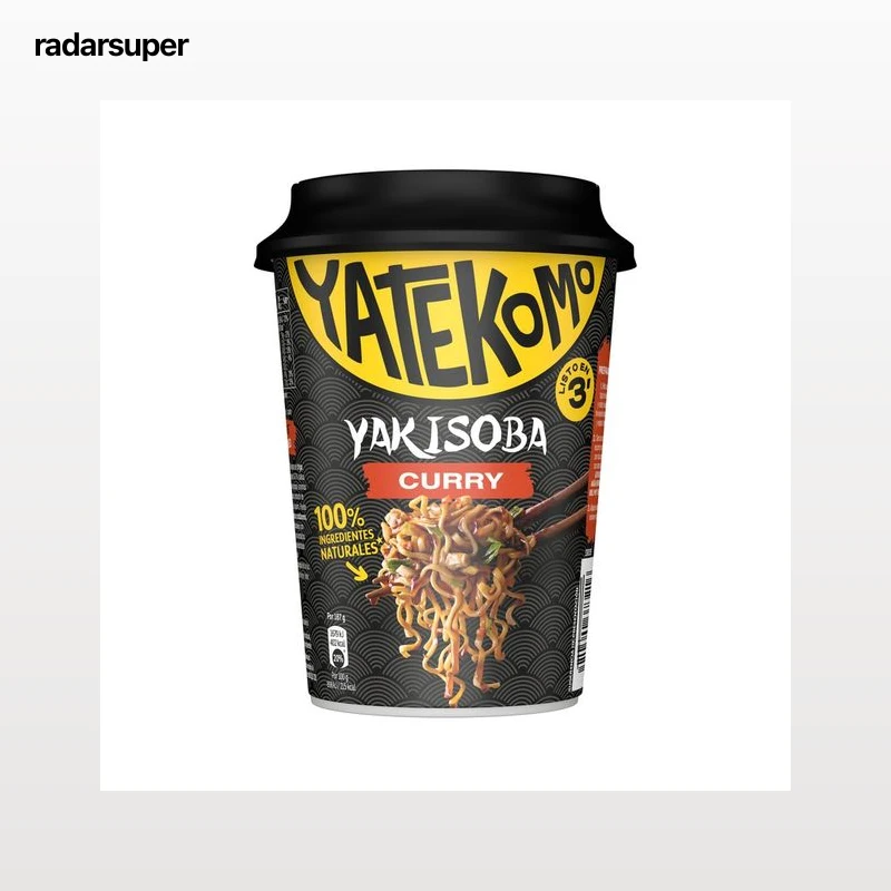 YATEKOMO Fideos Orientales instantáneos ( Noodles) al curry 91,5 g.